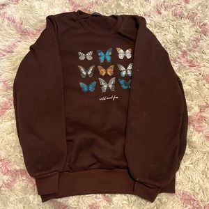 Shein butterfly sweater-crew neck